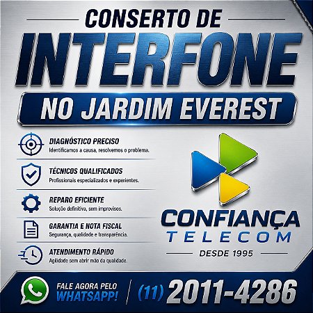 Conserto de Interfone no Jardim Everest
