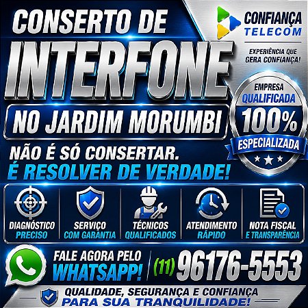 Conserto de Interfone no Jardim Morumbi