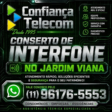Conserto de Interfone no Jardim Viana