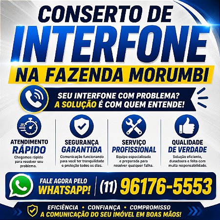 Conserto de Interfone na Fazenda Morumbi