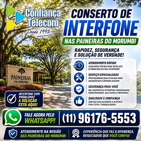 Conserto de Interfone nas Paineiras do Morumbi