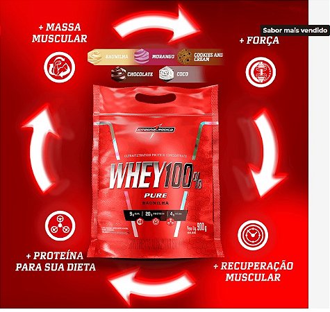 Integralmedica Whey 100% Refil 900 g - Proteína de Alta Qualidade