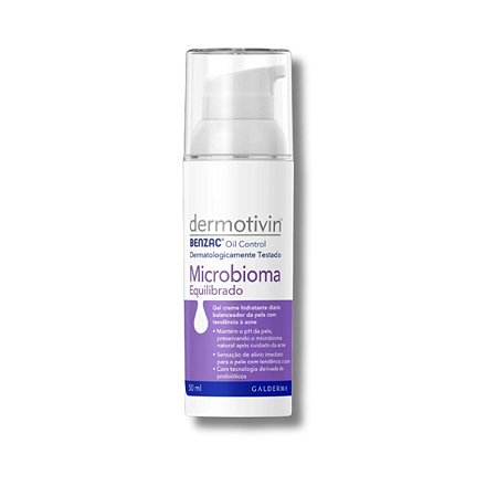 Dermotivin Benzac Oil Control Microbioma Equilibrado Gel Creme Hidratante 50ml