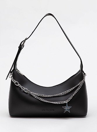Bolsa Petite Jolie Thayla Preto/Niquel PJ11282