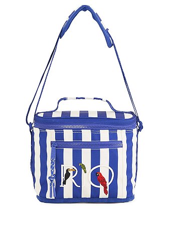 Mini Cooler Farofa Listras Azul Farm Etc