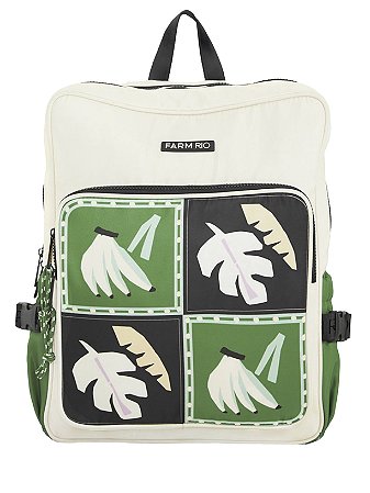 Mochila Feminina Ginga Lenço Brasil Branco Farm Etc