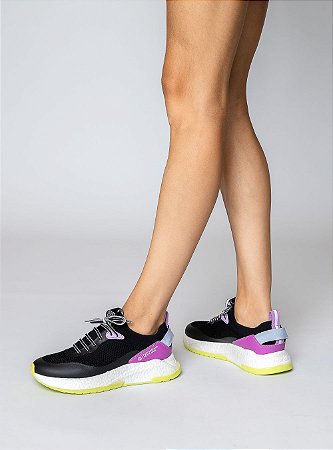Tênis Petite Jolie Puff Sneaker Preto/Multi PJ7130II