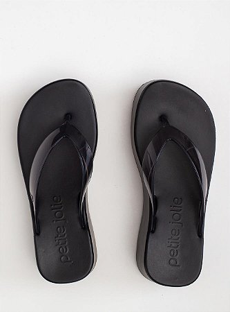 Chinelo Petite Jolie Plus II Preto Translúcido/Preto PJ7703