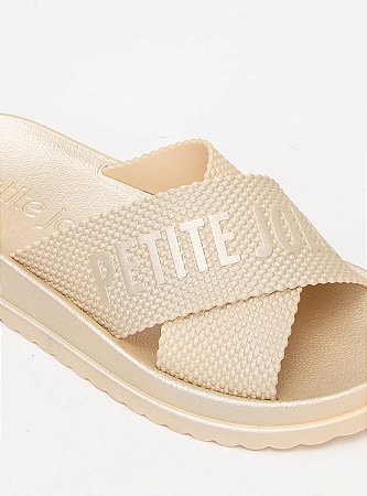 Chinelo Petite Jolie Smash Metalizado Champgne PJ6812IIA