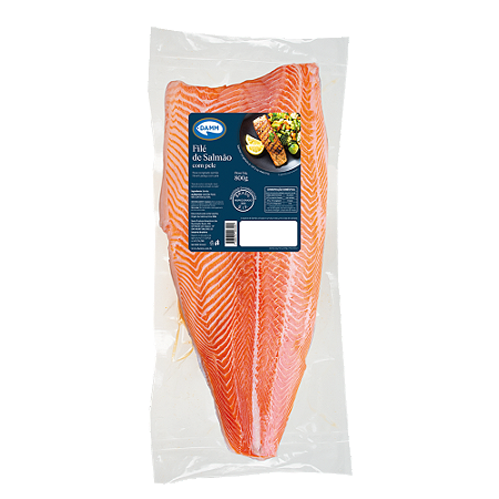Filé de Salmão Premium Congelado 800gr DAMM (PX01420217) Caixa com 10 unidades
