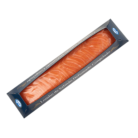 Lombo de salmão defumado fatiado 400gr DAMM (RY01101045) Caixa com 6 unidades