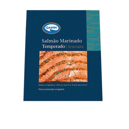 Salmão marinado fatiado 80g DAMM (PX01211024) caixa com 10unid