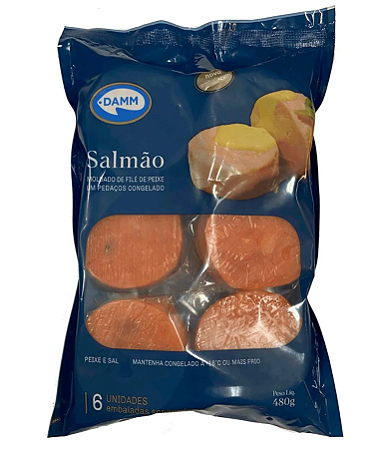 Salmão Medalhão Congelado 480g Damm (PX12420060) Caixa com 10unid