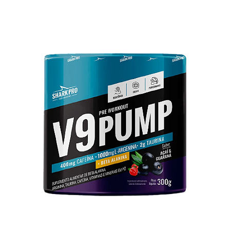 V9 Pump Shark Pró - Pré Treino Potente