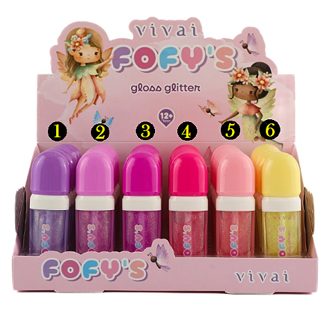 Gloss Labial Glitter Fofy's 3163.1.1 - Vivai - 8,5ml
