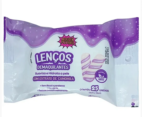 Lenços Demaquilantes Super Poderes - Marshmallow - 25un