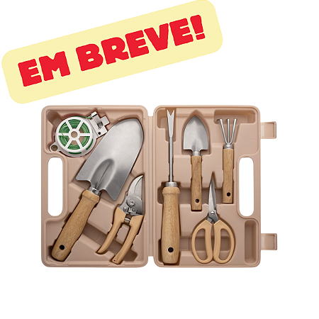 Kit Jardinagem 10 Peças Ferramentas Sacho Pá Poda Tesoura