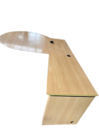 Mesa em L Arredondada c/ Passa Fio