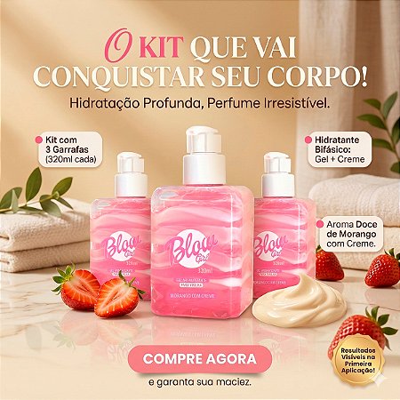 Kit 3 Hidratante Gel Corporal Feminino Uso Diário Blow Girl