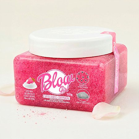 Esfoliante Corporal em Gel Blow Girl Morango com Creme Rocha Vulcânica e Efeito Glow 525g
