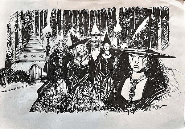 Arte Original Bruxas Publicada no Artbook Vol 3