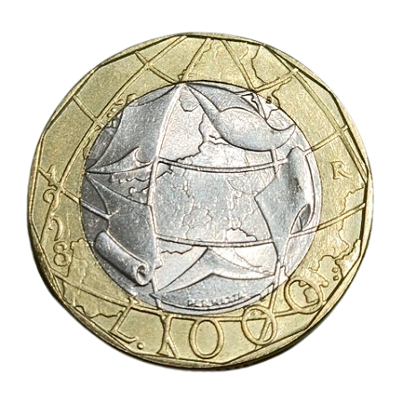 Moeda de 1000 Liras - Itália 1998