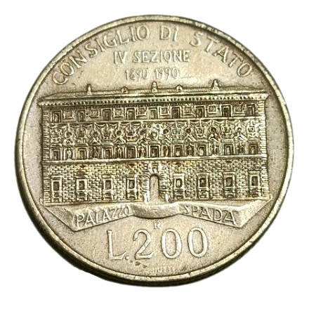 Moeda 200 Liras - Edição Comemorativa do Conselho do Estado 1990