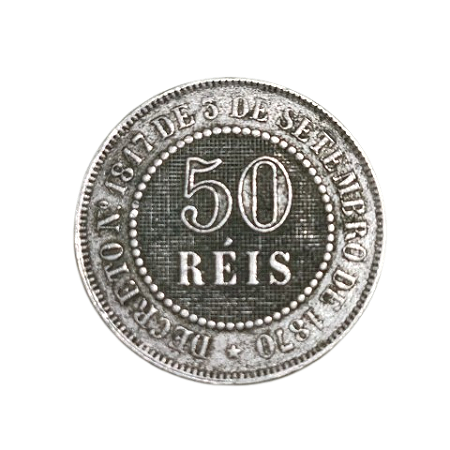 Moeda 50 Réis 1887 do Império do Brasil
