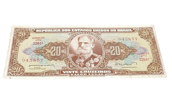 Cédula 20 Cruzeiros 2ª Estampa Serie 2264 MBC