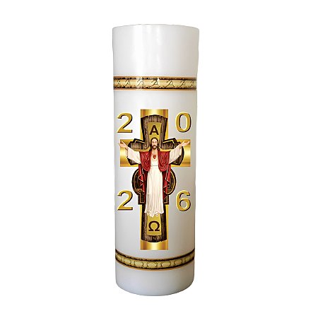 Círio Pascal Jesus Cristo 7,8cm x 30 Cm Adesivado