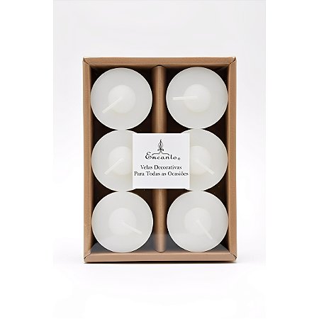 Vela de cera vegetal cx com  6 unidades