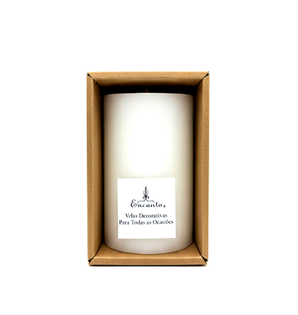 Vela Decorativa Cilíndrica 8cm X 10 Cm Pilar Decoração