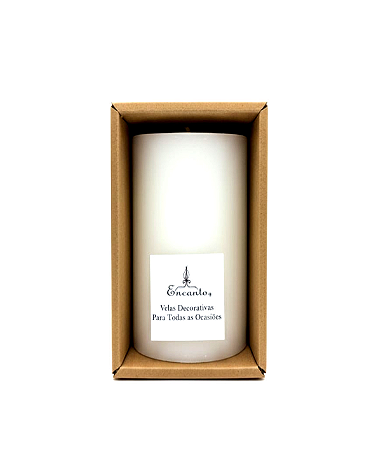 Vela Decorativa Cilíndrica 8cm X 15 Cm Pilar Decoração
