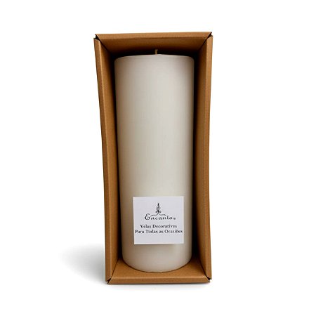 Vela Decorativa Cilíndrica 8cm X 20 Cm Pilar Decoração