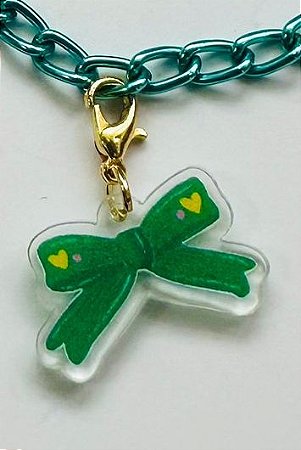 Charm laço verde