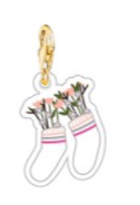 Charm par de meia