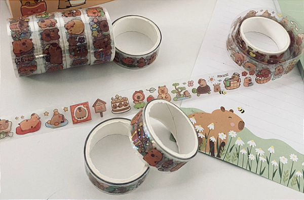 Fita decorativa Holográfica Capivara