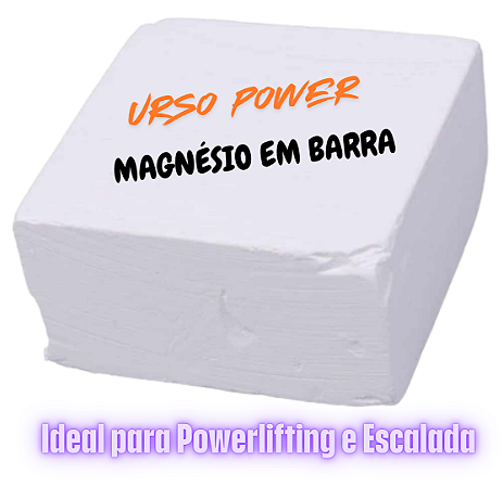 Magnésio em bloco 56g para Powerlifting e Escalada