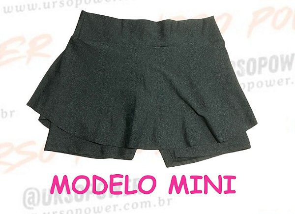 Shorts Mini-Saia Cinza escuro Tam. único