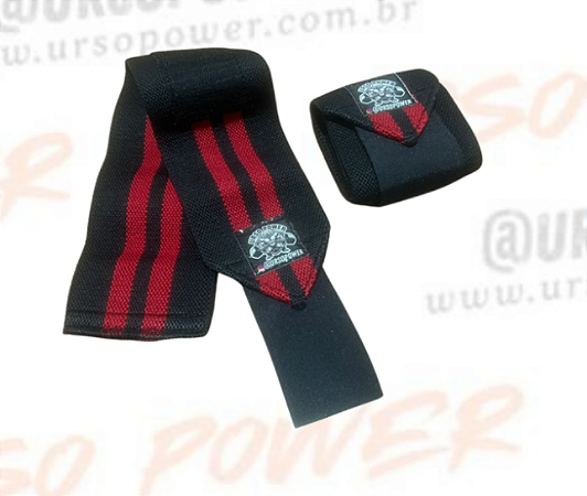 Munhequeira Profissional Preto com Vermelho