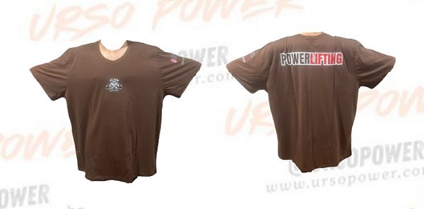 Camiseta ( TAMANHO G4 ) Powerlifting - Marrom