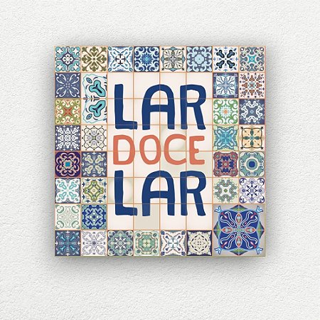 Placa Decorativa Lar doce Lar - Quadro de Decoração Casa Geek 20x20cm