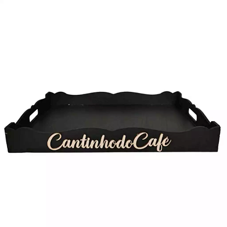 Bandeja Arabesco MDF Pintada Para Cantinho Do Café Decoração Organização Cozinha