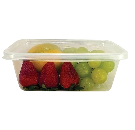 Pote Hermético Retangular de Plástico transparente 1 litro