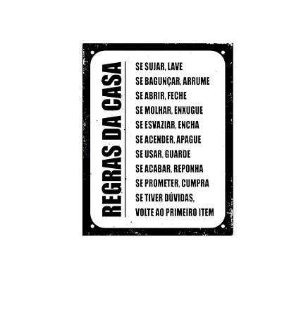 Kit 10 Placas Regras Da Casa - Quadro de Decoração Geek 20x30cm