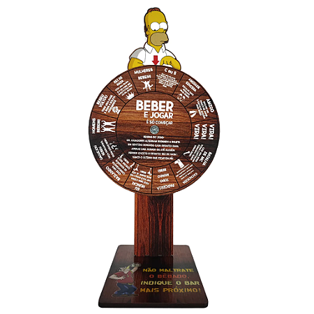 kit 10 Roleta Doses Jogo Drink Castigos Bebidas Cantinho do Churrasco