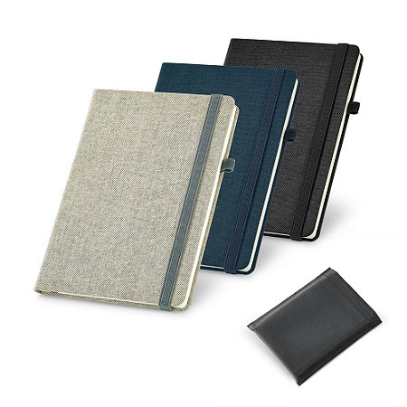 Caderno A5 em Canvas com Páginas Lisas - Estilo e Funcionalidade. Mínimo 50 unidades.