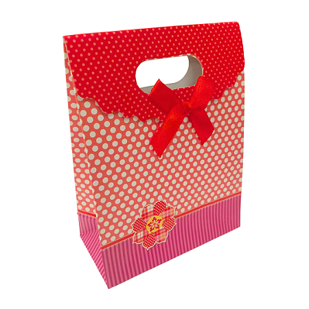 Sacola Embalagem de Presente 16cm(A) x 12,5cm(L) x 6cm(B)