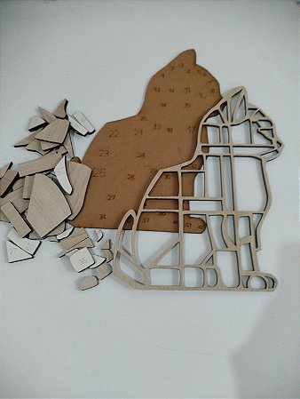 Quadro Mayer para montar e pintar - 35 cm