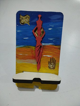 suporte para celular africana vermelha